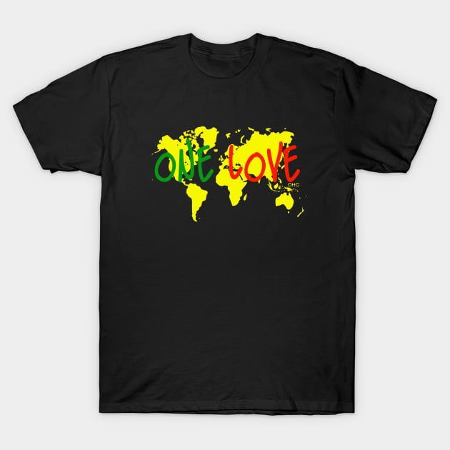 ONE LOVE GLOBAL RASTA T-Shirt by Odd Hourz Creative